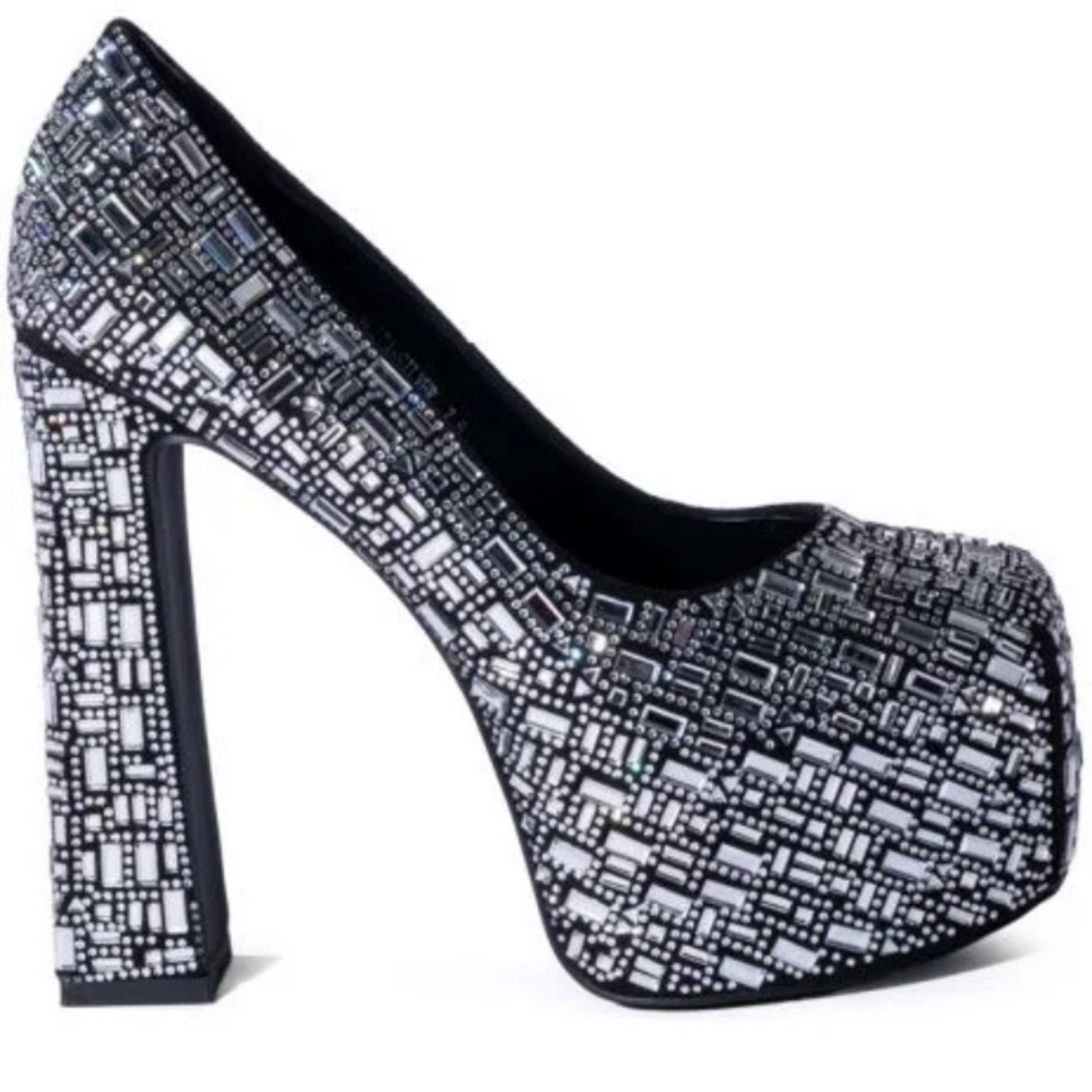 COPY - COPY - CHUNKY High platform heels. Fully Rhinestone.